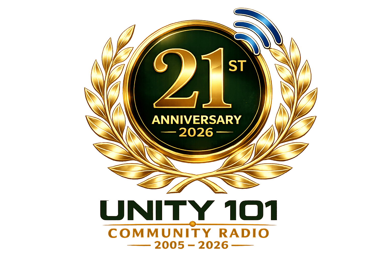 Unity 101 Community Radio 21st Anniversary Banner